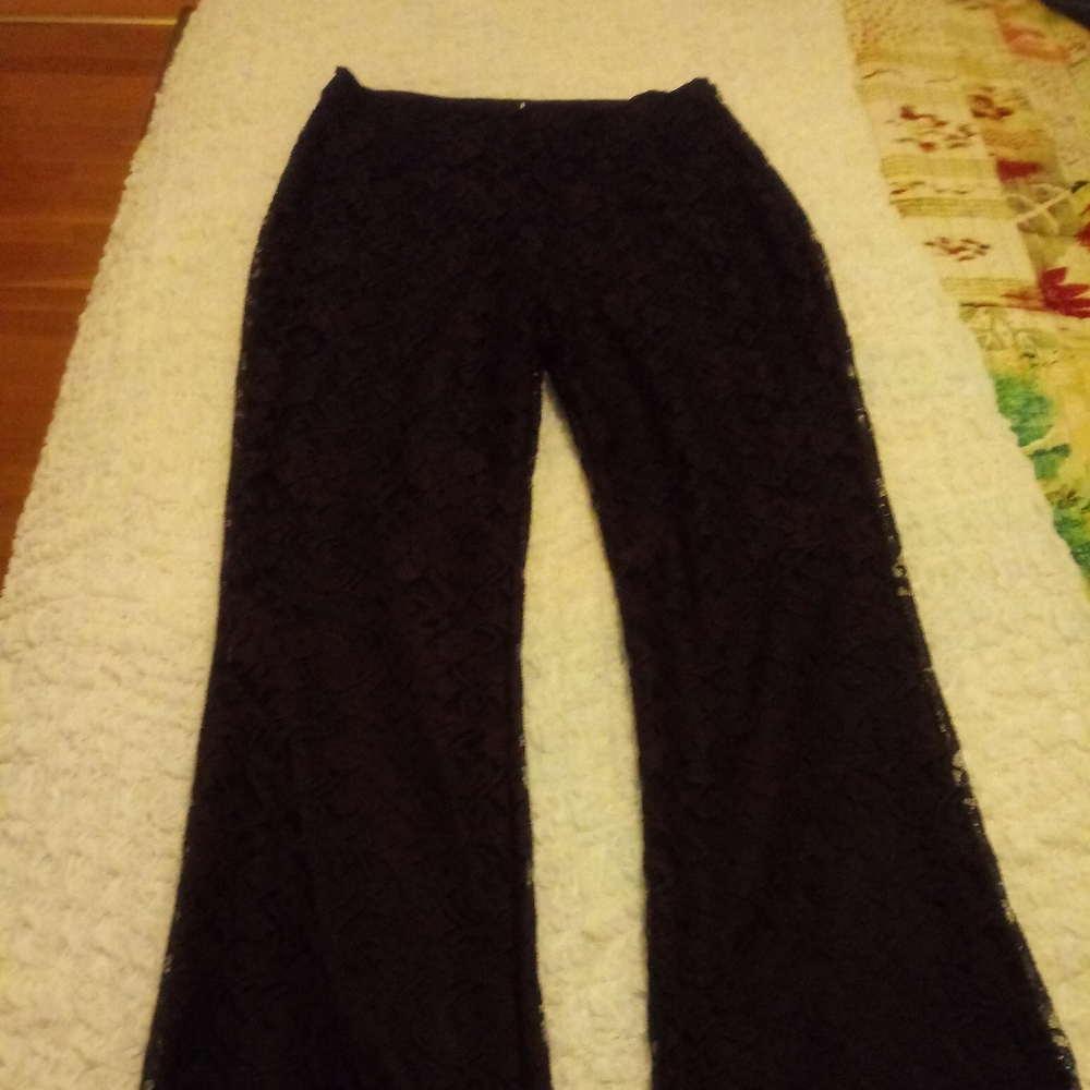 Chocolate lace pants